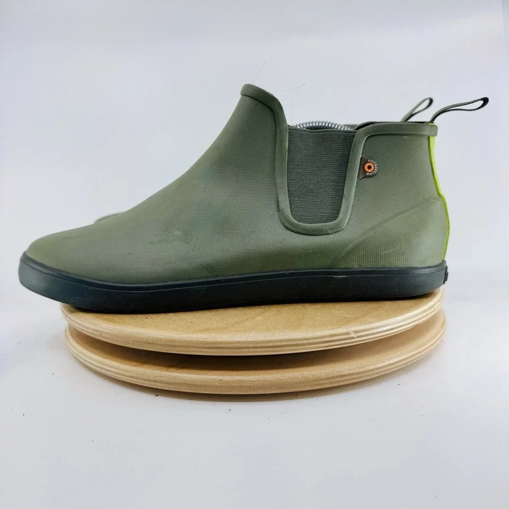 BOGS Kicker Rain Chelsea Boots Womens 10 Olive Green Waterproof Ankle Shoes